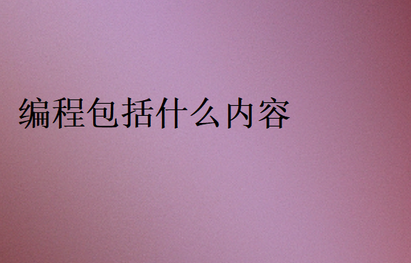 編程是主要學(xué)什么
